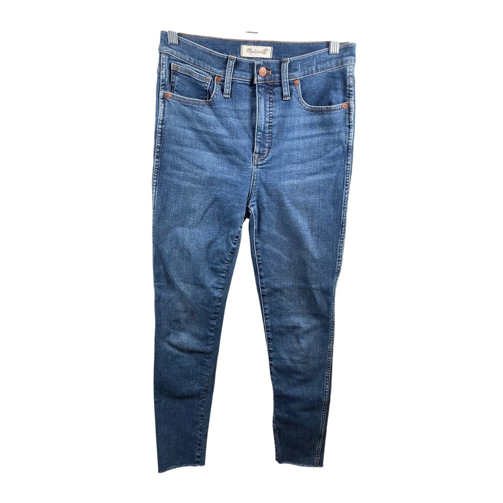 Madewell 10" High-Rise Skinny Jeans Women's 28T Blue Raw Hem Denim